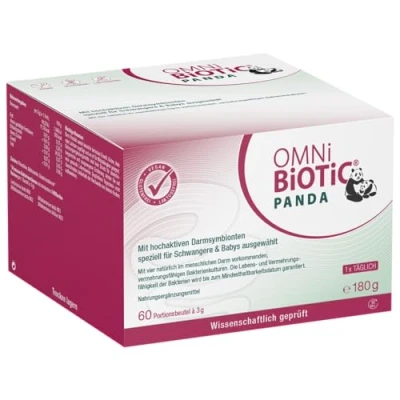 Obrázek OMNi BiOTiC PANDA 60 porcí (180 g) 4 kmeny bakterií 3 miliardy zárodků v denní dávce prášek Vegan bez lepku laktózy pro každodenní použití vhodné matku a dítě