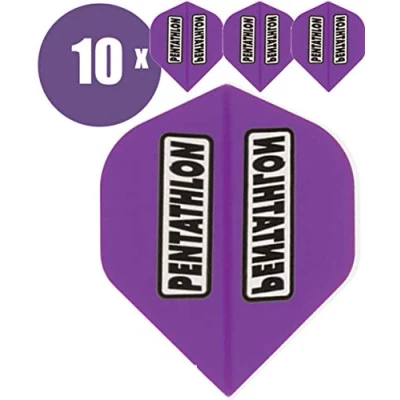 Obrázek ABC Darts Flights Pentatlon Classic Fialová 10 sad (30 kusů šipkových letků)