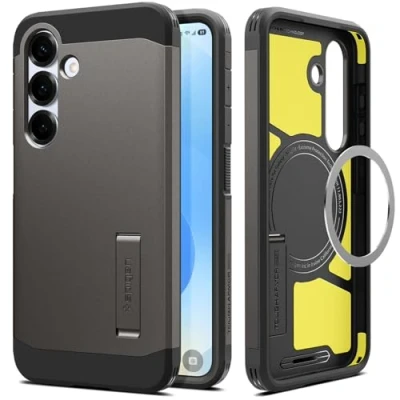 Obrázek Spigen Tough Armor (AI) MagFit pouzdro pro Samsung Galaxy S25 Plus, kompatibilní s MagSafe Gunmetal