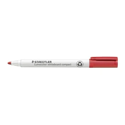 Obrázek STAEDTLER 341 2 Lumoclor popisovač na bílou tabuli kompaktní kulatý hrot, cca 12 mm, 10 kusů v kartonovém pouzdře, červený