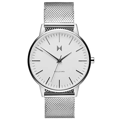 Obrázek MVMT Analogové quartzové hodinky pro dámy kolekce Boulevard s ušlechtilou ocelí, bílá, minimalist&quot; nebo &quot;dress