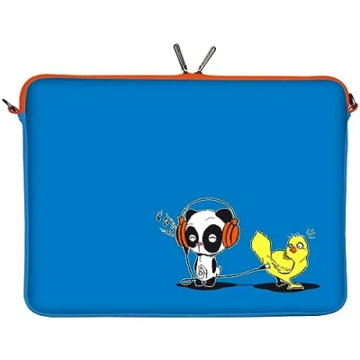 Obrázek Digittrade LS168 11 Chick Music Designer Netbook Case 11,6 palců (29,5 cm) vhodné pro tablety až 12 3 palce neoprenové ochranné pouzdro taška modrá žlutá oranžová