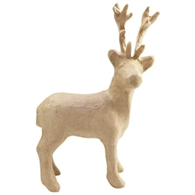 Obrázek Décopatch SA207C Rentier (aus Pappmaché, 7 x 16,5 26,5 cm, ideal für Weihnachten, zu Personalisieren) 1 Stück natur