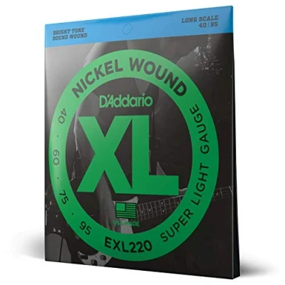 Obrázek D&#039;Addario E Basové kytarové struny Bass pro basovou kytaru Guitar EXL220 Super Light, 4095 Long Scale