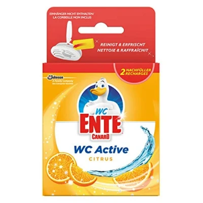Obrázek WC Ente Active doplněk k závěsu, citrus, balení po 2 kusech, (2 x 40 g)