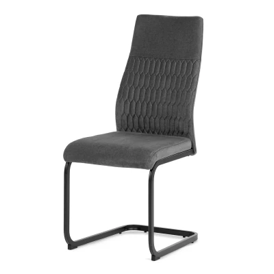 Obrázek Židle jídelní, šedá látka, černý kov DCL X7018 GREY2