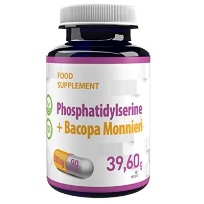 Obrázek Fosfatidylserin + Bacopa Monnieri 250 mg 90 veganských kapslí, laboratorně testováno, vysoká dávka, neGMO