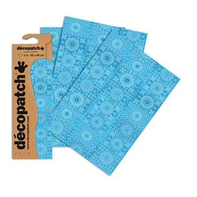 Obrázek Decopatch Papír č. 622 (modrá bílá Casablanca, 395 x 298 mm) balení 3 ks