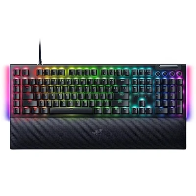 Obrázek Razer BlackWidow V4 Mechanische Gaming Tastatur mit Chroma RGB (Mechanische Green Switches, 6 eigene Makro Tasten, Doubleshot ABS Tastenkappen) QWERTY US Layout Schwarz