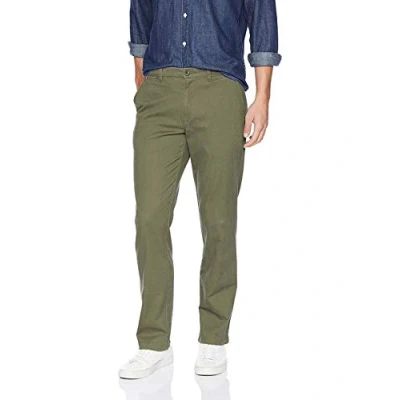 Obrázek Amazon Essentials Pánské ležérní strečové chino kalhoty s rovným střihem, olivově zelené, 33 W / 28 l