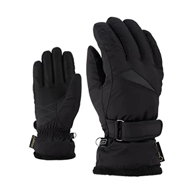 Obrázek Ziener Dámské lyžařské rukavice Kobel GTX lady glove / zimní sporty vodotěsné, prodyšné, černé (black), 8,5