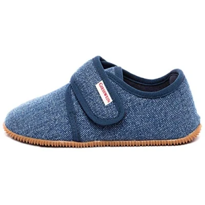Obrázek Giesswein Unisex dětské Senscheid ploché domácí boty, Džínová