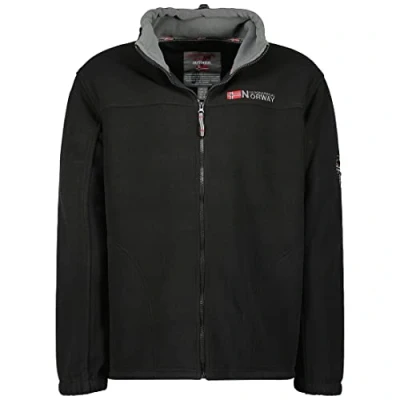 Obrázek Geographical Norway Tamazonie Men fleece polotlustý pánský teplý fermetur zip bunda podzim zima jaro teplá muži pulovr s dlouhým rukávem měkký komfort outdoor, černá