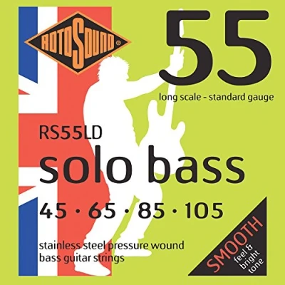 Obrázek Rotosound Struny z ušlechtilé oceli pro elektrobasy, válcované vinutí, standardní tloušťka 45 65 85 105
