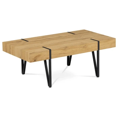 Obrázek Konferenční stolek 110x60x42, MDF divoký dub, kov černá matná AHG 233 OAK