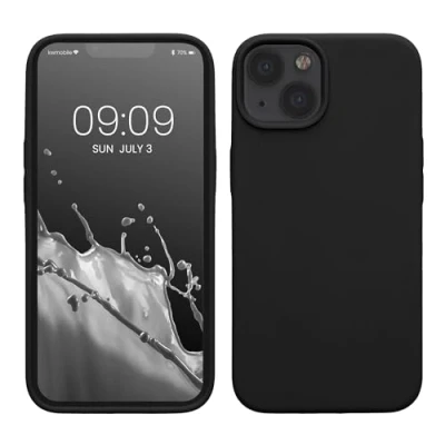 Obrázek kwmobile pouzdro na mobil pro iPhone 13, 13 Case silikonové bezdrátové nabíjení černé matné