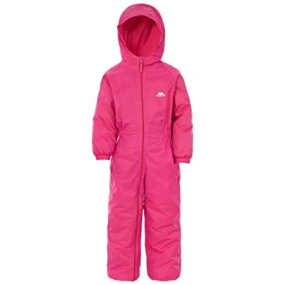 Obrázek Trespass Unisex DRIPDROP vodotěsná pláštěnka s kapucí, růžová (Gerbera), 6/12 měsíců
