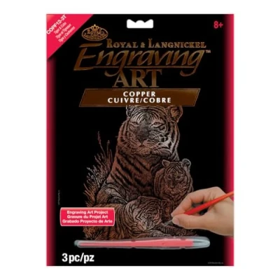 Obrázek Royal &amp; Langnickel COPF12 Engraving Art/škrábance v měděné barvě A4 tygr Babies