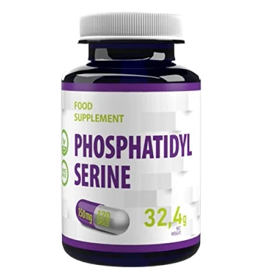 Obrázek Fosfatidylserin 150 mg (ze sóji) 120 veganských kapslí, laboratorně testováno, vysoká dávka, neGMO