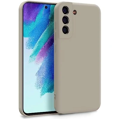 Obrázek MyGadget pouzdro pro Samsung Galaxy S21 FE dvouvrstvé na mobil s ochranou fotoaparátu kryt vnitřní podšívkou a silikonem venku šedé