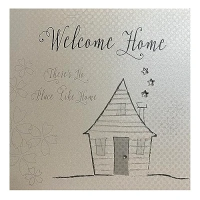 Obrázek WHITE COTTON CARDS wb49 w Welcome Home There &#039;s No Place Like Home, House Weihnachtskarten