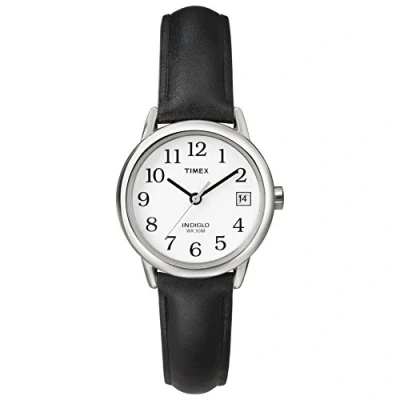 Obrázek Timex Dámské náramkové hodinky kůže, černá/chromová., Pásek