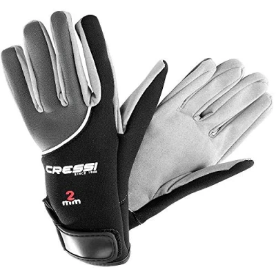 Obrázek Cressi Unisex rukavice pro dospělé Tropical Gloves vodní sporty v Amara a neoprenu 2 mm, černá/šedá, S