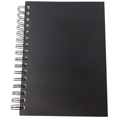 Obrázek Clairefontaine 134256C Skicák / kreslicí sešit Goldline se spirálovou vazbou, DIN A5 14,8 x 21 cm, formát na výšku, 64 listů 140 g slonová kost, s pevnou obálkou, ideální pro mixérová média, černá,