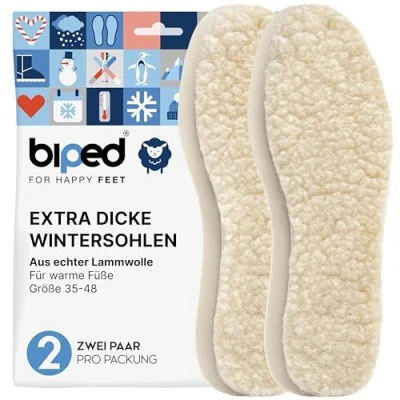 Obrázek biped Extra silné vložky z ovčí vlny v sadě 2 párů, z1015, vlněná bílá, 41