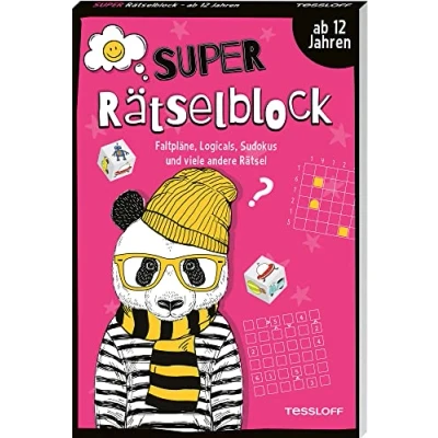 Obrázek Super Rätselblock ab 12 Jahren. Faltpläne, Logicals, Sudokus und viele andere Rätsel / Für Knobelfans Von Rätselmacher Stefan Heine: 128 Seiten Rätselspaß (Rätsel, Spaß, Spiele)