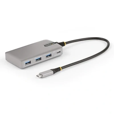 Obrázek StarTech.com 4portový USB C rozbočovač s DP Alt Mode Video výstup 4K 60 Hz na 3x a C, 100 W Power Delivery, 3. 2 10 Gbps, 30 cm kabel, USBC rozdělovač/rozbočovač