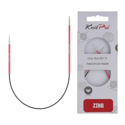 Obrázek KnitPro K47050 kruhová pletací jehla, kov, růžová, 25 cm / 2 mm