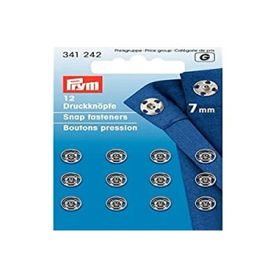 Obrázek Prym Patentky, kov, stříbro, průměr 7 mm