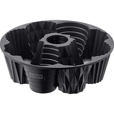 Obrázek Original Kaiser Inspiration dortíky na bábovku 26 cm, pečicí forma 8 malých koláčů a dortíků s plnicí prohlubní, hliníkové litiny, nepřilnavý povrch, černá