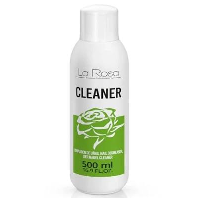 Obrázek LaRosa Nagel CLEANER čistič nehtů, odstraňovač gelových bez isopropanolu alkoholu, studiová kvalita pro odmaštění a čištění vrstvy potu s vůní citrónu 500 ml