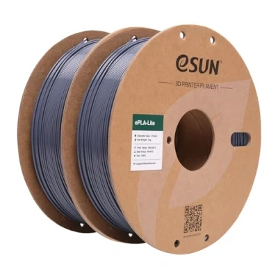 Obrázek eSUN PLA Filament 1.75mm, Modifiziertes 3D Drucker PLA, Maßgenauigkeit +/ 0.03mm, 1KG pro Spule, 2 Spulen Druck für Drucker, Grau