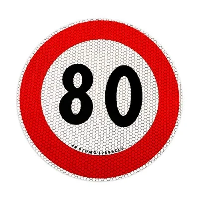 Obrázek 4R Quattroerre.it 1545/80 Selbstklebende Geschwindigkeitsbegrenzung 80 km/h, EU genehmigt