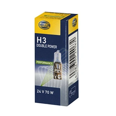 Obrázek HELLA 8GH 002 090 471 halogenová žárovka H3 Heavy Duty Expert Longer lifetime, odolnost vůči vibracím 24 V 70 W Provedení patice žárovka: PK22s krabička množství: 1