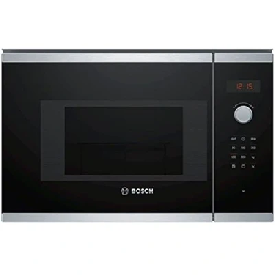 Obrázek Bosch bel523ms0 eingebaut 20L 800 W Schwarz, Edelstahl Mikrowelle (eingebaut, 20 L, W, Rotation, Berührung, Edelstahl, Knopf)