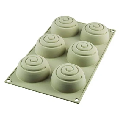 Obrázek Silikomart MINI GIROTONDO silikonová forma č. 6, Ø 68 v 37 mm, silikon, šedá, 30 x 17,5 3,8 cm