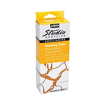 Obrázek Pébéo Studio akrylová modelovací pasta efekt praskání, bílá, 2dílná sada, 350