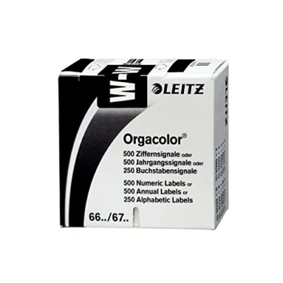 Obrázek Leitz 66321000 Orgac Tricolor písmeno signální W, 250 ks, Černá