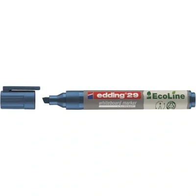 Obrázek edding 29 Ecoline popisovač na bílou tabuli modrý 1 tužka klínový hrot 15 mm stíratelný bílá tabule, flipchart, magnetická nástěnka, poznámková tabule