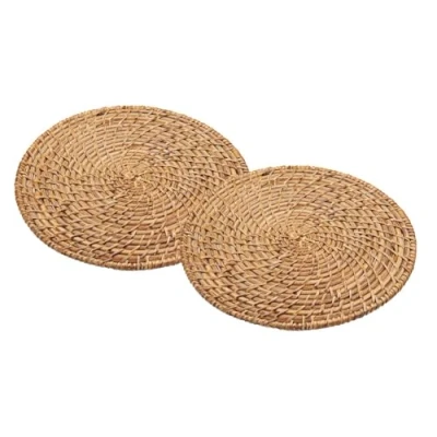 Obrázek Artesa Bamboo ratanové prostírání, sada 2 kulatých ručně pletených prostírání z kolekce Natural Design, průměr 28 cm, hnědá, 1