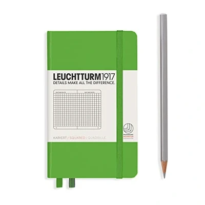 Obrázek LEUCHTTURM1917 357485 poznámkový blok Pocket (A6), Hardcover, 187 očíslovaných stran, Fresh Green, čtverečkovaný