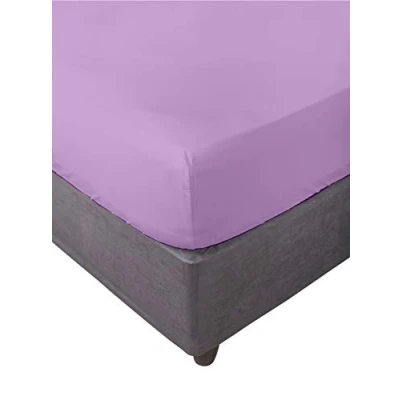 Obrázek Miracle Home. Weiches und bequemes elastisches Spannbetttuch, 50% Baumwolle Polyester, Malve. 135 x 200