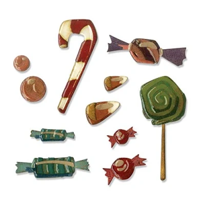 Obrázek Sizzix 664204 Sweet Treats by Tim Holtz Stanzschablonen, Süße Leckereien, Einheitsgröße