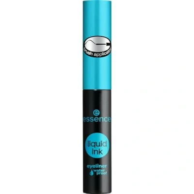 Obrázek Essence cosmetics liquid ink eyeliner waterproof, Eye Liner, č. 01, černá, definující, dlouhotrvající, voděodolná, veganská, bez parfému (3ml)