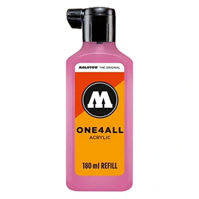 Obrázek Molotow ONE4ALL Refill Acryl, barva 231 fuchsiová růžová 180 ml, náhradní inkoust pro permanentní popisovače