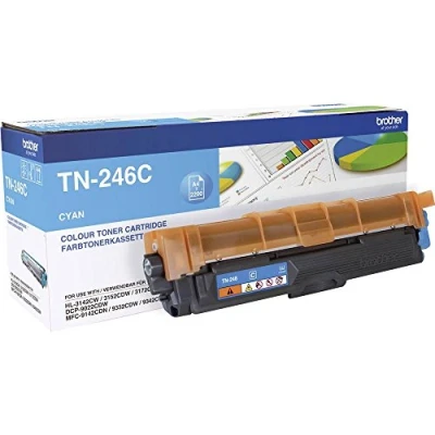 Obrázek Brother TN246C originální tonerová kazeta Jumbo TN 246C cyan (pro HL 3142CW, 3152CDW, 3172CDW, DCP 9017CDW, 9022CDW, MFC 9142CDN, 9332CDW, 9342CDW)